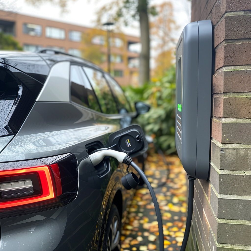 Electric car charger installation process